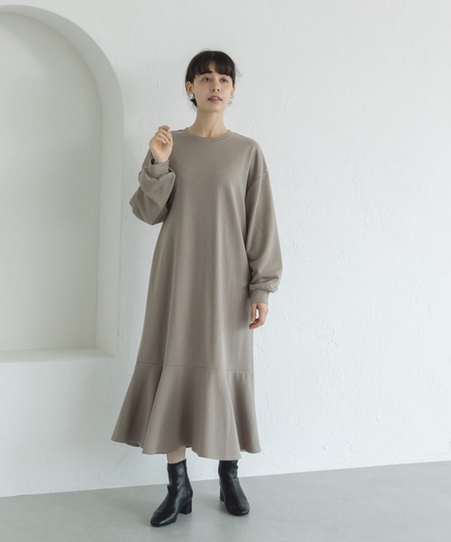 pairmanon（ペアマノン）の「【ママサイズ】マーメードワンピース（ワンピース・レディース・ブラック/モカ/グレイッシュベージュ・FREE）」の9枚目の写真