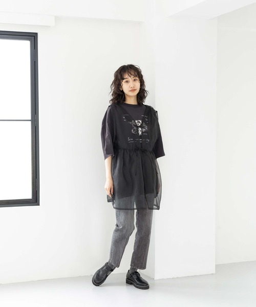 ロック＊ヴィンテージライク＊フロスト加工＊Tシャツ＊ニコアンド niko and（ニコアンド）の「ヴィンテージライクフロスト加工