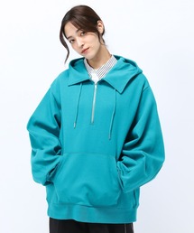 Anui | 【UNISEX】フードカラーハーフZIP(パーカー)