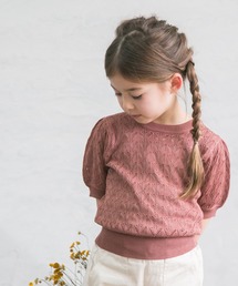 pairmanon | 透かし編みパフスリーブサマーニットプルオーバー(ニット/セーター)