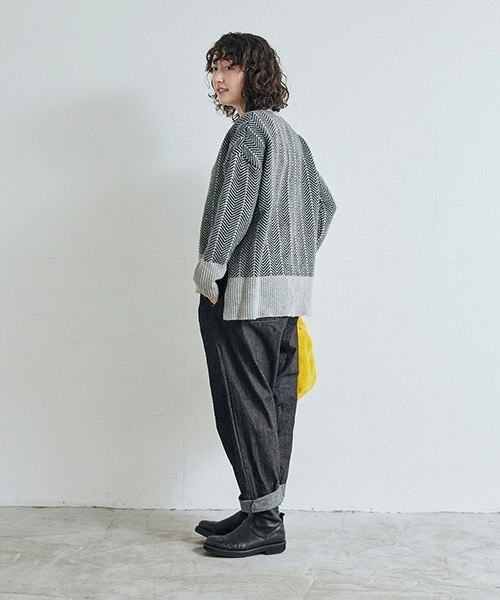 NARU FACTORY（ナルファクトリー）の「8ozムラデニムコージーパンツ（デニムパンツ・レディース・ブラック/インディゴブルー・FREE）」の14枚目の写真