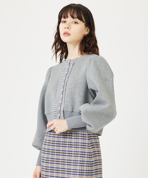 MILKFED.(ミルクフェド)の「PUFF SLEEVE CARDIGAN(カーディガン/ボレロ・レディース・アッシュ/ブラック・ONE SIZE)」の15枚目の写真