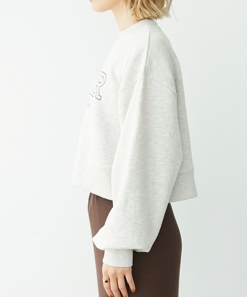 Chaco closet（チャコ クローゼット）の「裏起毛スウェットロゴプリントショート丈プルオーバー（スウェット・レディース・ピンク/オートミール/スミクロ/ネイビー・FREE）」の19枚目の写真