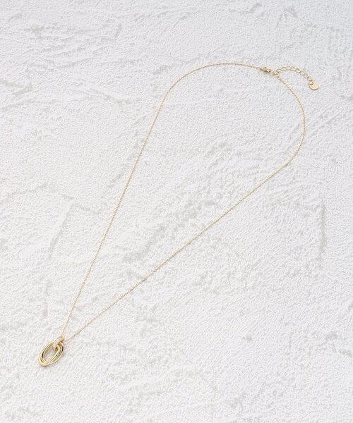 grove(グローブ)の「◆ダブルオーバルメタルビジューネックレス(ネックレス・レディース・シルバー/ゴールド/ピンクゴールド・00)」の5枚目の写真