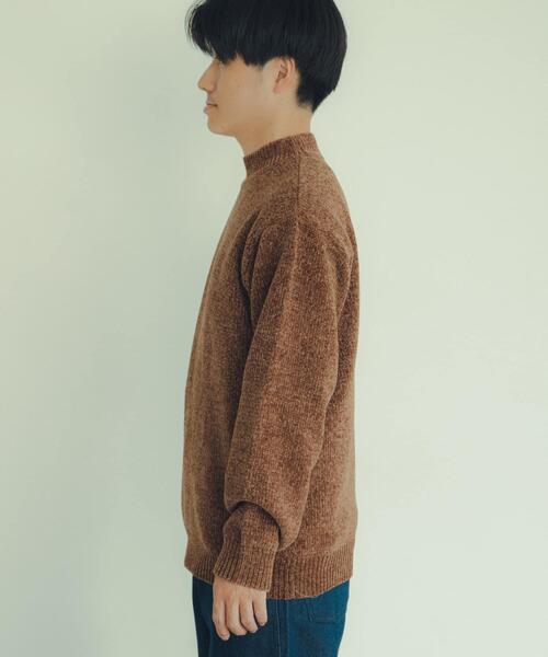 ITEMS URBANRESEARCH（アイテムズ アーバンリサーチ）の「モールモックネックプルオーバーニット（ニット/セーター・メンズ・ネイビー/ブラウン/グリーン/グレー・MEDIUM/LARGE）」の19枚目の写真