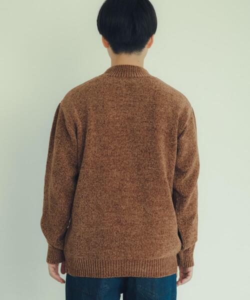 ITEMS URBANRESEARCH（アイテムズ アーバンリサーチ）の「モールモックネックプルオーバーニット（ニット/セーター・メンズ・ネイビー/ブラウン/グリーン/グレー・MEDIUM/LARGE）」の18枚目の写真