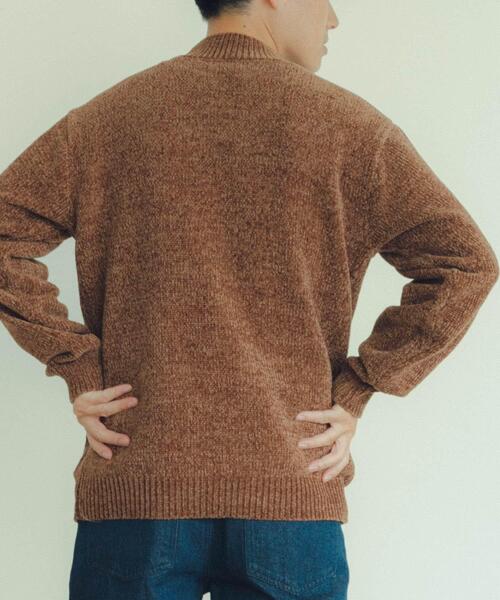ITEMS URBANRESEARCH（アイテムズ アーバンリサーチ）の「モールモックネックプルオーバーニット（ニット/セーター・メンズ・ネイビー/ブラウン/グリーン/グレー・MEDIUM/LARGE）」の5枚目の写真