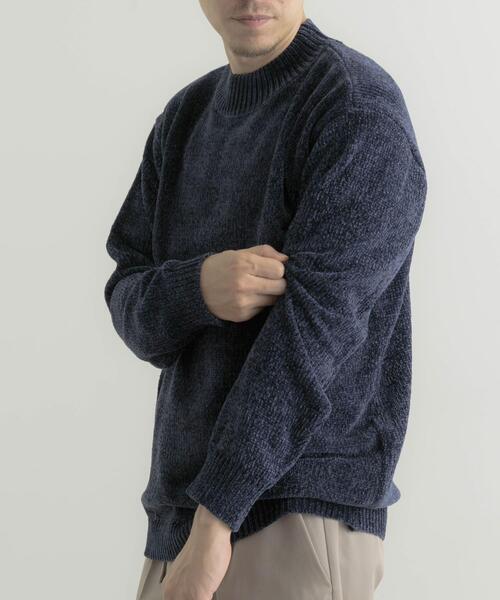 ITEMS URBANRESEARCH（アイテムズ アーバンリサーチ）の「モールモックネックプルオーバーニット（ニット/セーター・メンズ・ネイビー/ブラウン/グリーン/グレー・MEDIUM/LARGE）」の11枚目の写真