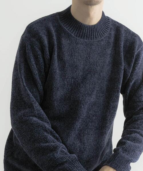 ITEMS URBANRESEARCH（アイテムズ アーバンリサーチ）の「モールモックネックプルオーバーニット（ニット/セーター・メンズ・ネイビー/ブラウン/グリーン/グレー・MEDIUM/LARGE）」の12枚目の写真