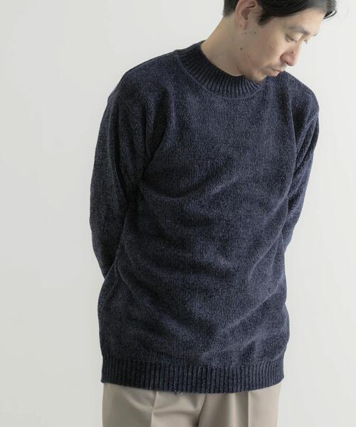 ITEMS URBANRESEARCH（アイテムズ アーバンリサーチ）の「モールモックネックプルオーバーニット（ニット/セーター・メンズ・ネイビー/ブラウン/グリーン/グレー・MEDIUM/LARGE）」の13枚目の写真