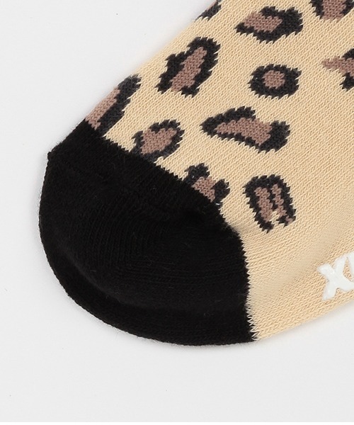 XLARGE KIDS(エクストララージキッズ)の「ヒョウ柄クルーソックス(ソックス/靴下・キッズ・ブラック/ホワイト/ベージュ・13-15cm/15-17cm/17-19cm/19-21cm)」の6枚目の写真