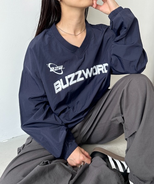 レア90sカレッジ両面刺繍プルオーバーナイロンジャケット メンズXL