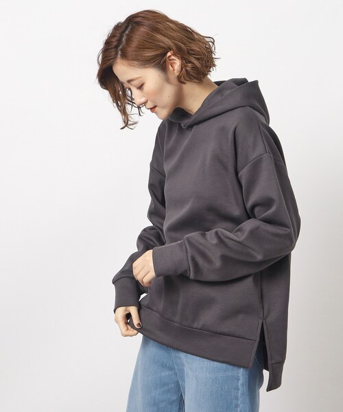 grove（グローブ）の「◆裏起毛ダンボールフーディ（パーカー・レディース・ブラウン系/チャコールグレー/ナチュラル・01/02/03/04/05）」の2枚目の写真