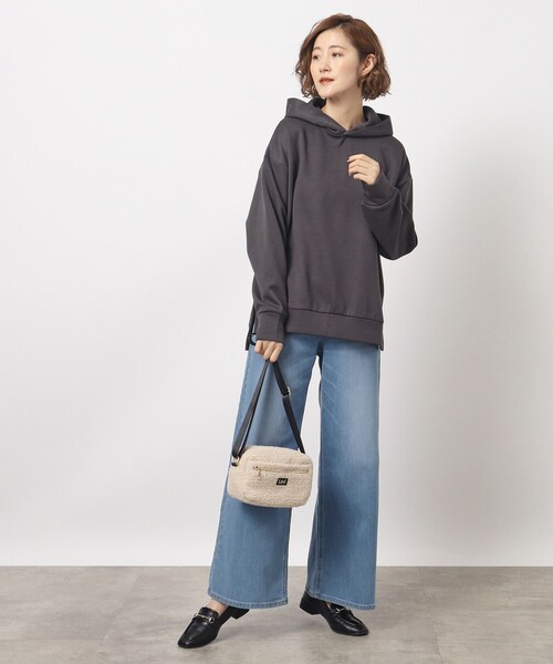 grove（グローブ）の「◆裏起毛ダンボールフーディ（パーカー・レディース・ブラウン系/チャコールグレー/ナチュラル・01/02/03/04/05）」の19枚目の写真