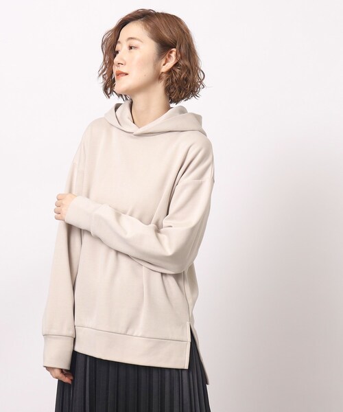 grove（グローブ）の「◆裏起毛ダンボールフーディ（パーカー・レディース・ブラウン系/チャコールグレー/ナチュラル・01/02/03/04/05）」の21枚目の写真
