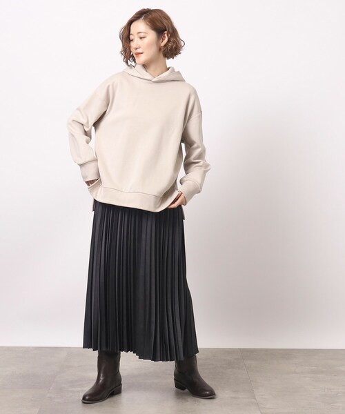 grove（グローブ）の「◆裏起毛ダンボールフーディ（パーカー・レディース・ブラウン系/チャコールグレー/ナチュラル・01/02/03/04/05）」の5枚目の写真