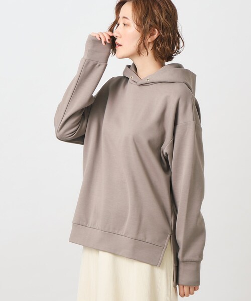 grove（グローブ）の「◆裏起毛ダンボールフーディ（パーカー・レディース・ブラウン系/チャコールグレー/ナチュラル・01/02/03/04/05）」の8枚目の写真