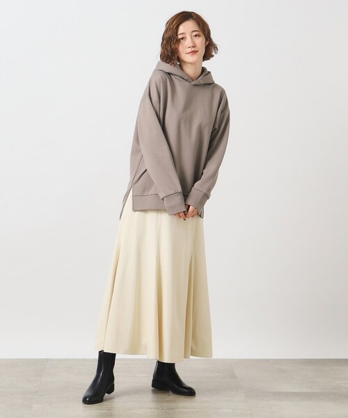 grove（グローブ）の「◆裏起毛ダンボールフーディ（パーカー・レディース・ブラウン系/チャコールグレー/ナチュラル・01/02/03/04/05）」の10枚目の写真