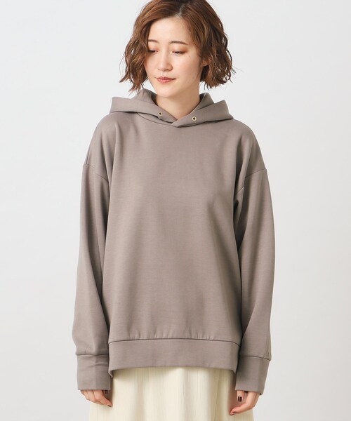 grove（グローブ）の「◆裏起毛ダンボールフーディ（パーカー・レディース・ブラウン系/チャコールグレー/ナチュラル・01/02/03/04/05）」の12枚目の写真
