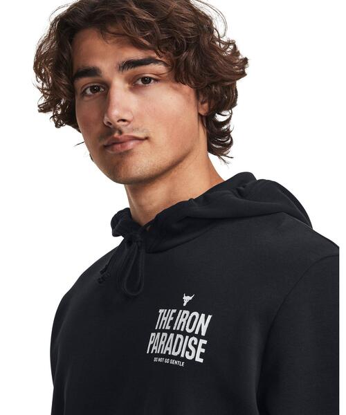 UNDER ARMOUR(アンダーアーマー)の「UAプロジェクトロック ライバルフリース フーディー(トレーニング/メンズ)(スウェット・メンズ・ブラック・M/S/XXL/XL/L)」の3枚目の写真