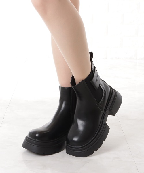 プラダ エナメル パテント レザー サイドゴア ブーツ 厚底 ブラック 黒 未使用品 プラダ PRADA オックスフォードシューズ レースアップ