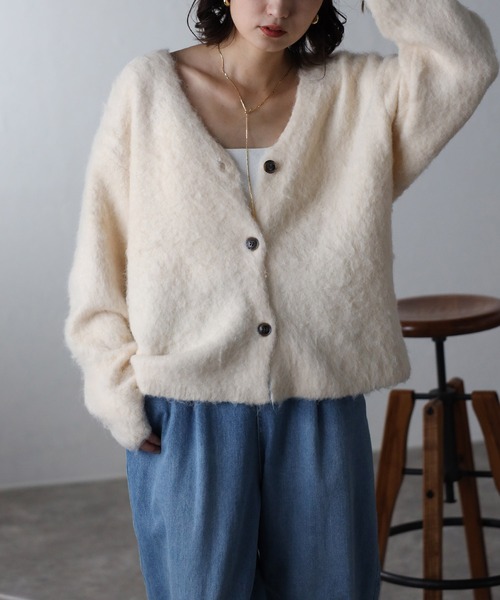 セール】モヘアタッチニットカーディガン（カーディガン/ボレロ