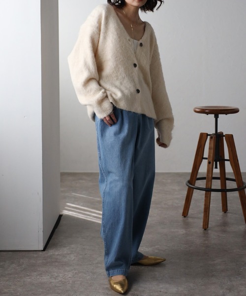 セール】モヘアタッチニットカーディガン（カーディガン/ボレロ