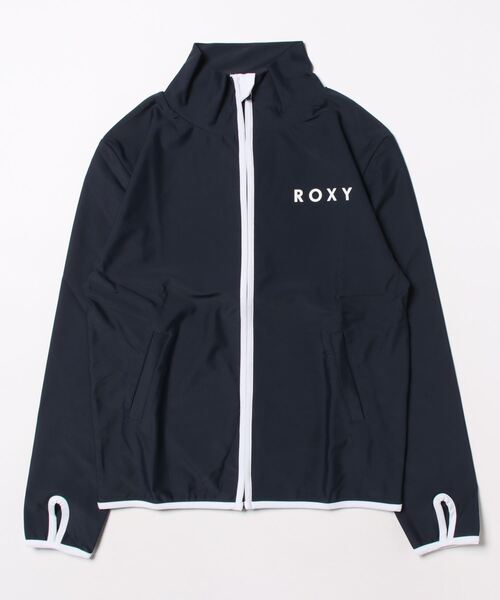 ROXY（ロキシー）の「MINI RASH ZIP STAND/ロキシーキッズジップアップラッシュガード(水着)（ラッシュガード・キッズ・ブラック/ネイビー・140/150/130）」の2枚目の写真