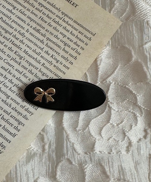 cuorequal（クオレコール）の「シンプルリボンヘアピン（ヘアピン・レディース・アイボリー/ブラック/ブラウン・FREE）」の2枚目の写真