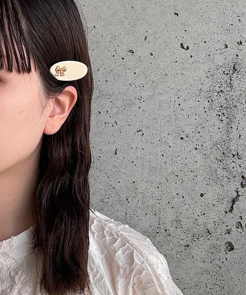 cuorequal（クオレコール）の「シンプルリボンヘアピン（ヘアピン・レディース・アイボリー/ブラック/ブラウン・FREE）」の7枚目の写真