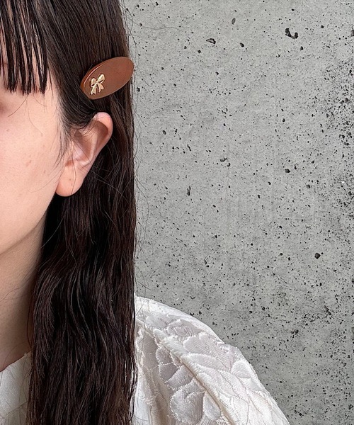 cuorequal（クオレコール）の「シンプルリボンヘアピン（ヘアピン・レディース・アイボリー/ブラック/ブラウン・FREE）」の8枚目の写真