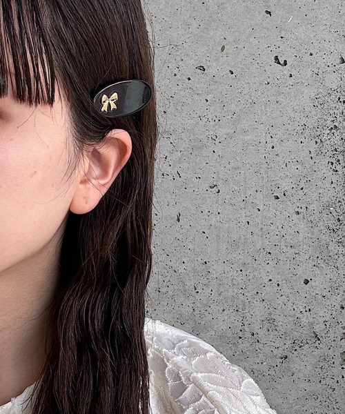 cuorequal（クオレコール）の「シンプルリボンヘアピン（ヘアピン・レディース・アイボリー/ブラック/ブラウン・FREE）」の9枚目の写真