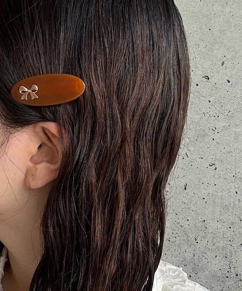 cuorequal（クオレコール）の「シンプルリボンヘアピン（ヘアピン・レディース・アイボリー/ブラック/ブラウン・FREE）」の11枚目の写真