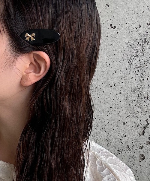 cuorequal（クオレコール）の「シンプルリボンヘアピン（ヘアピン・レディース・アイボリー/ブラック/ブラウン・FREE）」の12枚目の写真