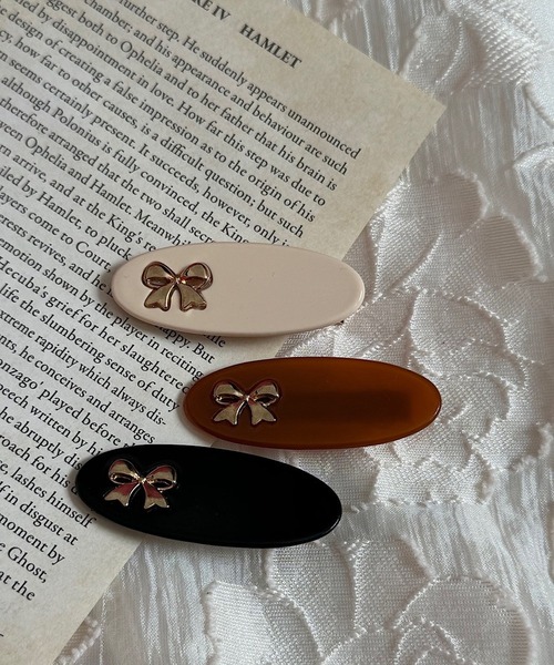 cuorequal（クオレコール）の「シンプルリボンヘアピン（ヘアピン・レディース・アイボリー/ブラック/ブラウン・FREE）」の16枚目の写真