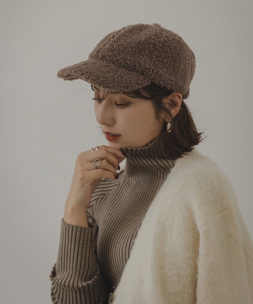 rectangle（レクタングル）の「ボアキャップ（キャップ・レディース・モカ/ブラック/ベージュ・FREE）」の11枚目の写真