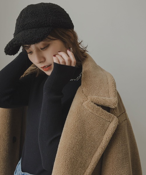 rectangle（レクタングル）の「ボアキャップ（キャップ・レディース・モカ/ブラック/ベージュ・FREE）」の8枚目の写真