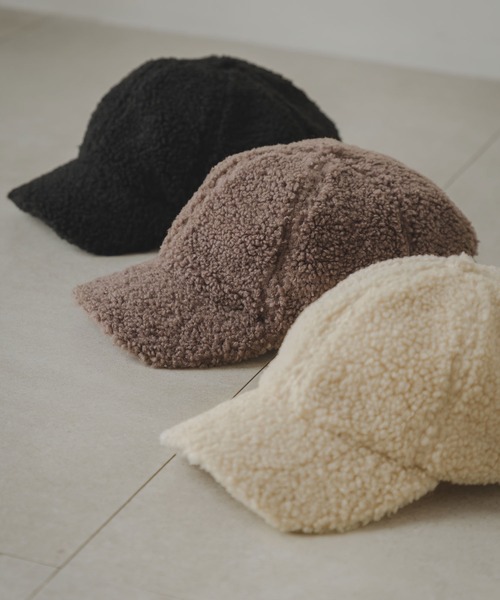 rectangle（レクタングル）の「ボアキャップ（キャップ・レディース・モカ/ブラック/ベージュ・FREE）」の4枚目の写真