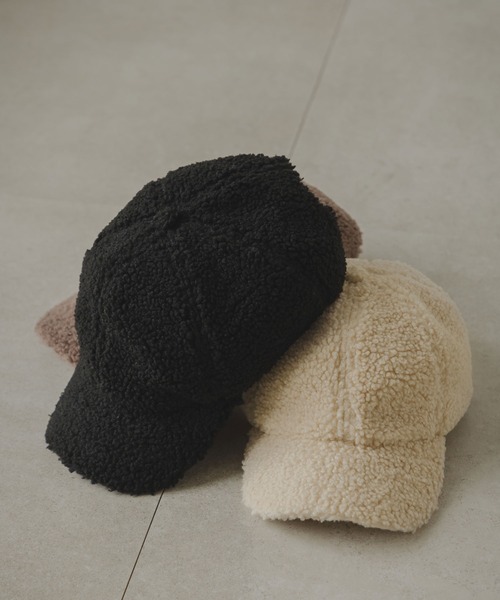 rectangle（レクタングル）の「ボアキャップ（キャップ・レディース・モカ/ブラック/ベージュ・FREE）」の5枚目の写真
