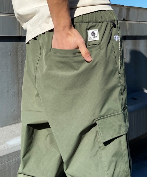 ELEMENT/エレメント カーゴパンツ ルーズシルエット 中薄生地 ドローコード BE021-709