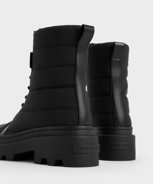【セール】ナイロン パッフィーリジッドソールブーツ(ブーツ)|CHARLES & KEITH(チャールズ & キース) 【セール】ナイロン パッフィーリジッドソールブーツ(ブーツ)|CHARLES & KEITH(チャールズ & キース)