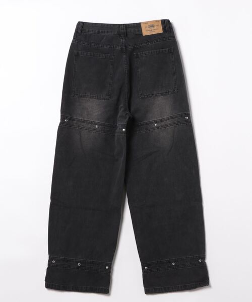 横切り替えカシメルーズストレートデニムパンツ（デニムパンツ）｜HOOK（フック）