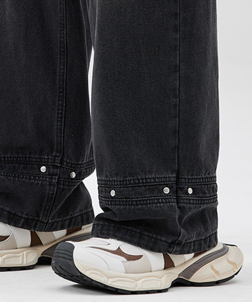 横切り替えカシメルーズストレートデニムパンツ（デニムパンツ）｜HOOK（フック）