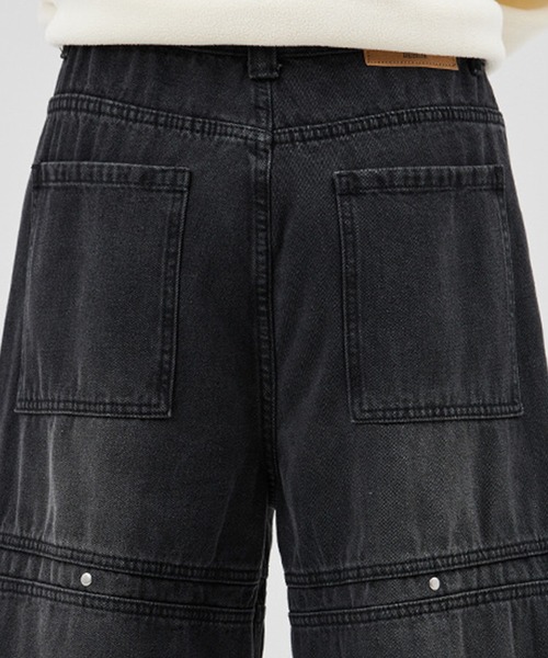 横切り替えカシメルーズストレートデニムパンツ（デニムパンツ）｜HOOK（フック）