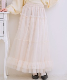 ems excite | 異素材切替チュールSK(スカート)