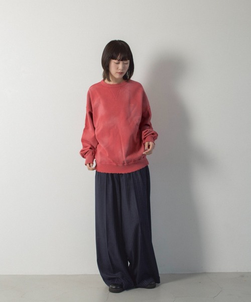 CAMPHOR WOOD(カンファーウッド)の「damage fade processing cw logo sweat / ダメージフェード加工スウェット(スウェット・メンズ・グレー/レッド・SMALL/LARGE/MEDIUM)」の15枚目の写真