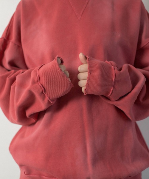 CAMPHOR WOOD(カンファーウッド)の「damage fade processing cw logo sweat / ダメージフェード加工スウェット(スウェット・メンズ・グレー/レッド・SMALL/LARGE/MEDIUM)」の19枚目の写真