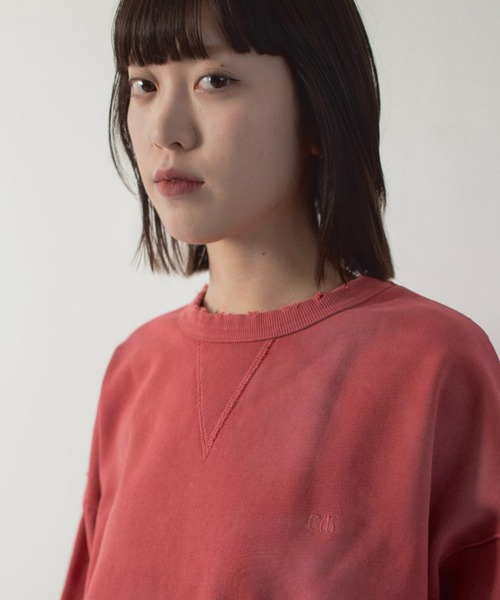 CAMPHOR WOOD(カンファーウッド)の「damage fade processing cw logo sweat / ダメージフェード加工スウェット(スウェット・メンズ・グレー/レッド・SMALL/LARGE/MEDIUM)」の20枚目の写真