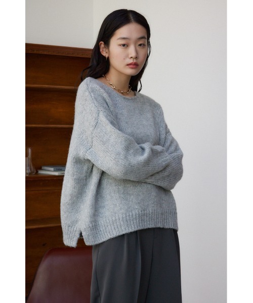 AZUL by moussy(アズールバイマウジー)の「カラーニットプルオーバー(ニット/セーター・レディース・ブルー/ライトグレー/ライトパープル/アイボリー・FREE)」の14枚目の写真