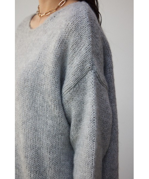 AZUL by moussy(アズールバイマウジー)の「カラーニットプルオーバー(ニット/セーター・レディース・ブルー/ライトグレー/ライトパープル/アイボリー・FREE)」の20枚目の写真